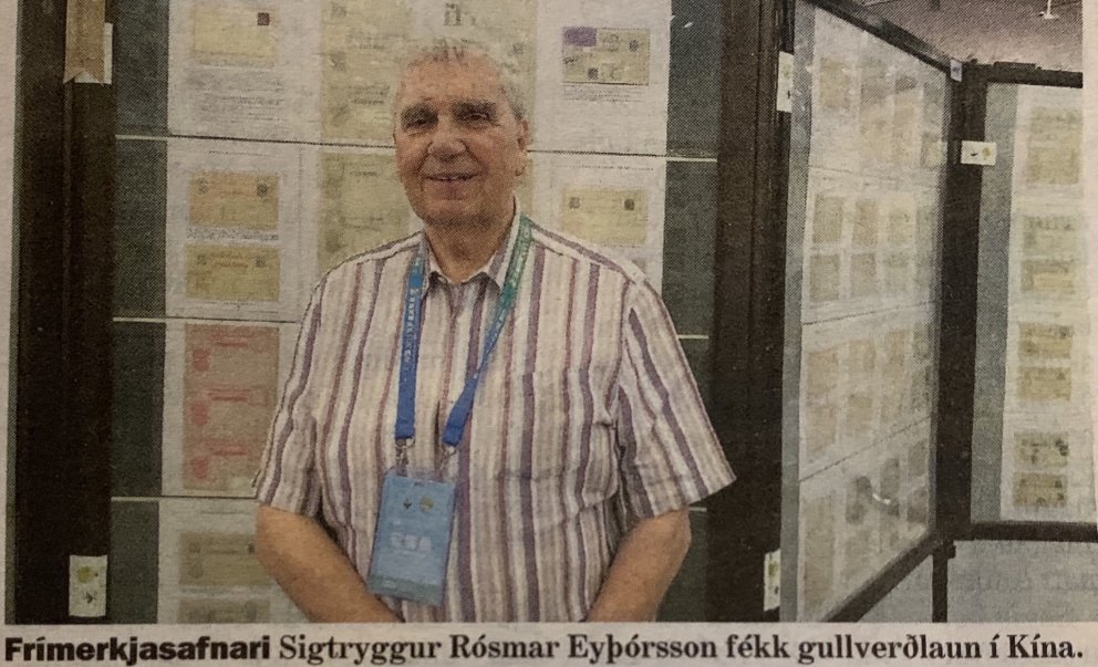 Verðlaunaðir á frímerkjasýningu í Kína