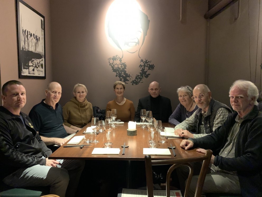 Íslenska sendinefndin. Steinar - Árni - Bára - Stella - Erik - Fanney - Gunnar - Gústi