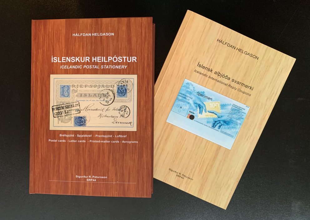 2 nýjar bækur um íslenskan heilpóst eftir Hálfdan Helgason, útgefandi Sigurður R. Pétursson.