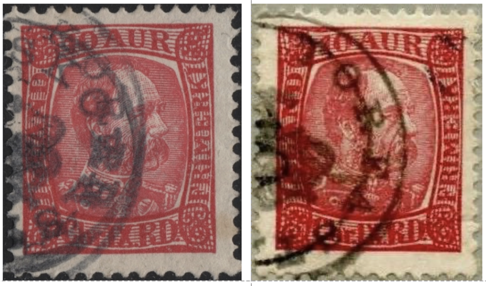 Til vinstri er kórónustimpillinn Skorrastaður algengur og ekki góður, er boðinn til sölu á Facebook &hellip;